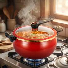 Stew Pot With Lock Lid Large Capacity – Stock Pot For Braising, Soups, Stews - View 10