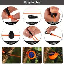 Portable Travel Clothesline Cord, Adjustable Camping Clothes Line, Laundry Drying Rope For Hotel Trip, Cruise, Outdoor/Indoor, - Multicolor - View 4