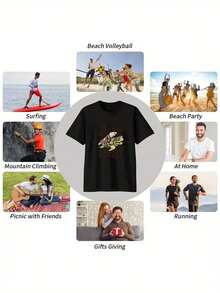 Men T-Shirts - Black - View 5