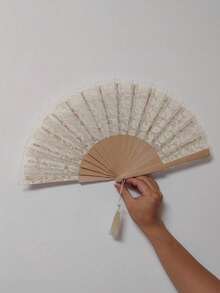 Quạt cầm tay cưới Tây Ban Nha phong cách vintage, quạt ren màu ngà cho đám cưới, quạt cầm tay ren Tây Ban Nha gấp gọn cho nữ, quạt gỗ hoa thanh lịch cho tiệc cô dâu, trang trí đám cưới, đạo cụ chụp ảnh, lễ hội, khiêu vũ, quà tặng nhẹ nhàng - Nhiều màu - Xem 7