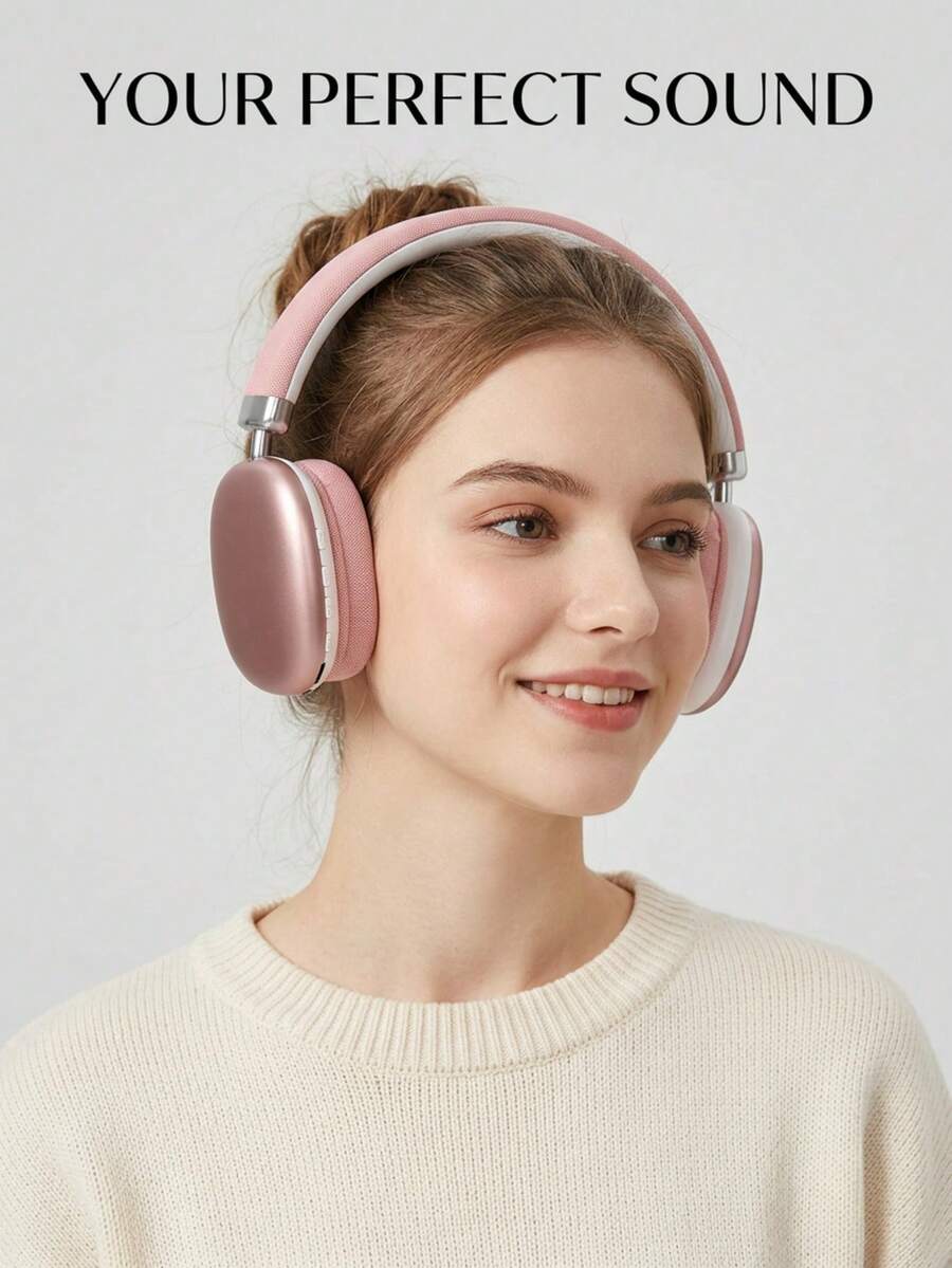 Wireless Bluetooth 5.3 Over-Ear Headphones,15H Playtime, For Work/Study/Sports/MusicSleek Wireless Bluetooth Headphones, Type-C Charging, AUX Support, Comfortable Over-Ear Headset For Daily Use - View 1