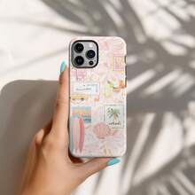 Blue Ocean Collage Aesthetic Phone Case, Marine Life Shell Jellyfish Phone Case, Suitable For IPhone16 15 14 IPhone13 Pro Max Plus 12 11 - 白色8 - 查看 3
