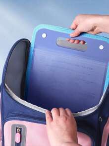 1pc Vertical File Folder, A4 Accordion Style Document Organizer Bag, Student Subject Divider Bag, Expandable Handheld File Folder, Capacity Paper, Document, Archive Storage Bag (Random Color & Shape Labels Included), Back To School, School Supplies - A - View 5