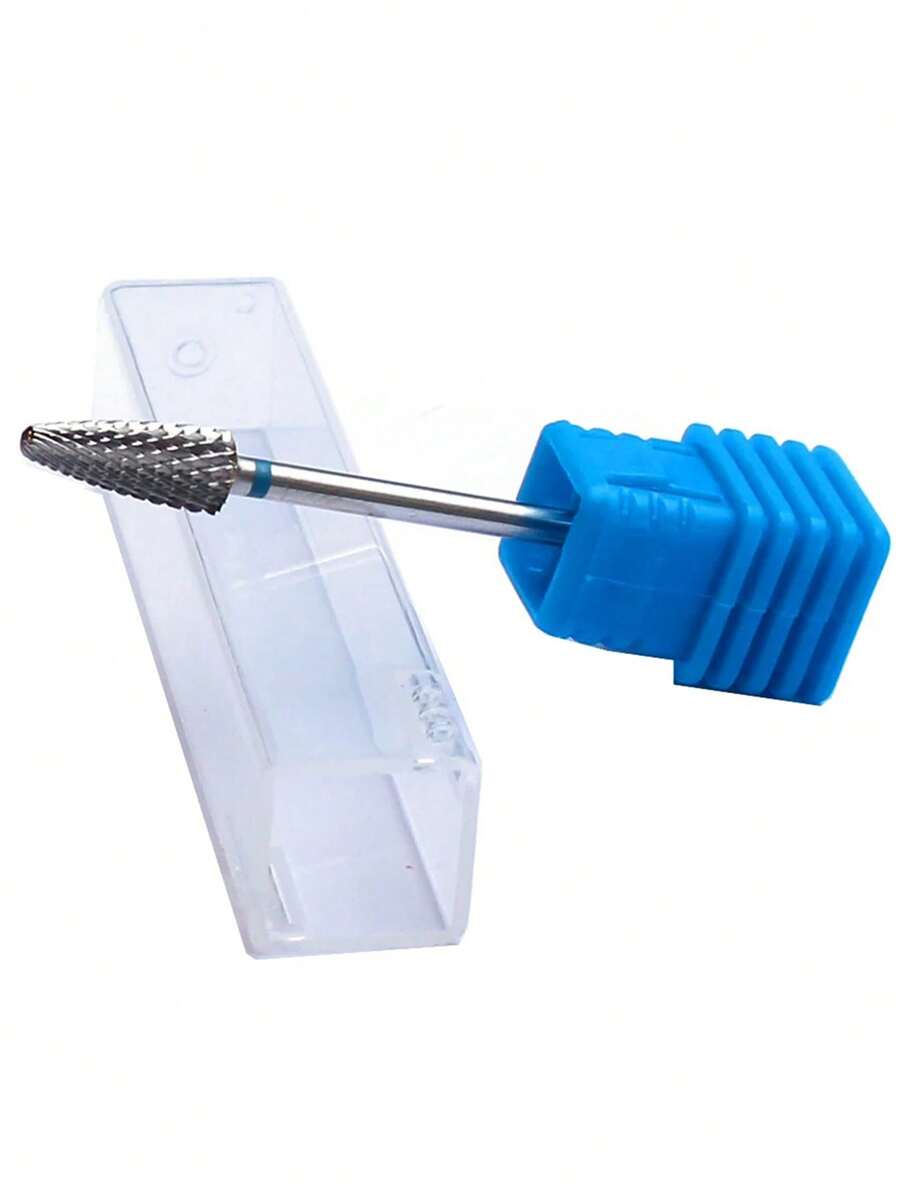 1pc Milling Cutter Carbide Nail Drill Bit Burrs For Manicure Electric Machine Pedicure Gel Polishing Remover Grind Accessories, Professional - Silver - View 1