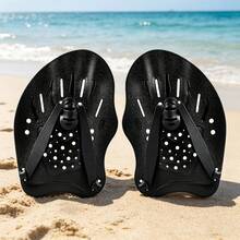 1 Pair Swimming Training Hand Paddles, Freestyle Backstroke Adjustable Strap Hand And Foot Paddles - Multicolor - View 7