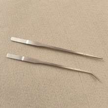 Aquarium Stainless Steel Tweezers Straight And Curved Style Aquatic Plant Tongs Long Tweezers Fish Tank Cleaning Tool - View 2