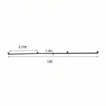 12FT Industrial Stair Railing Wall Mount Staircase Handrail Hand Rail For Steps Grab Bar Foot Rail Vintage Pipe Railing Deck Handrail For Outdoor Indoor Stairs Porch - Black - View 3