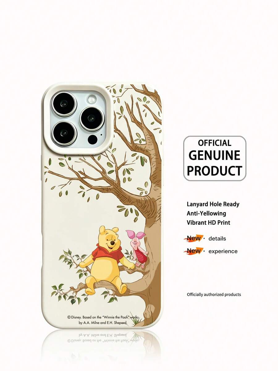 Miniso 迪士尼小熊維尼卡通手機殼，象牙白柔軟矽膠手機殼，夏季手機殼，節日禮物，防滑、防摔、防指紋手機殼，適用於 iPhone 17, 17 Air, 17 Pro, 17 Pro Max, 11, 12, 13, 14, 15, 16 Pro, 16 Pro Max, 14 Plus, 15 Plus, 16 Plus, 16 Pro, 16 Pro Max, XR - 白色 - 查看 1