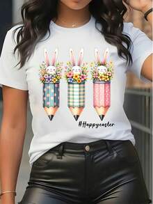 Women T-Shirts - White - View 6