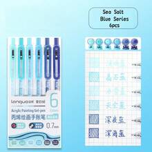 6/18pcs Acrylic Painting Gel Pen, Retractable Style 0.7mm Fine Nib, For Painting Drawing Marking Writing, Adult Coloring Art Tools, Student Back To School Gift - D200 - View 13