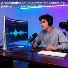 Desktop Microphone Stand For  MV7i/MV7x, Space-Saving Secure Desk Stand For MV7 & MV7+ Podcast Mics, Removable Lockable Mic Base - 適用於 Shure MV7/MV7+ - 查看 7