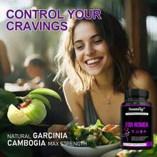 Women's Dietary Supplement - With Raspberry Ketones, Garcinia Cambogia, And Green Tea Extract - Boosts Energy - 120 Capsules - 1瓶 - 查看 4
