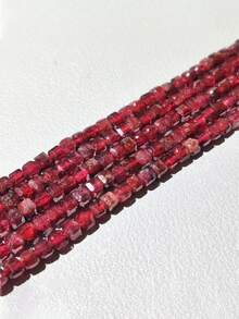 Natural Faceted Cube Garnet Quartz Amethyst Stone Square Spacer Beads For Jewelry Making Diy Bracelet 3x3mm - Multicolor - View 7
