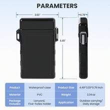 Waterproof Case, Portable Holder Case, Airtight Container With Removable Holder/Lanyard, EDC Storage Box For 110mm Size - Sealed Organizer For Men Women, Outdoor Survival Accessories Hiking Camping - 100 mm - View 3