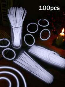100/15pcs 8-Inch Glow Sticks, 10-12 Hours Glow Time, Suitable For Parties, Gatherings, Bars, Birthdays, Halloween Parties, Holiday Decorations And Disposable Items - Seven-color Glow Sticks - View 15