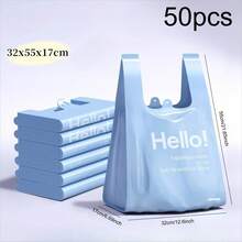 50/100入加厚大號垃圾袋，家用手提垃圾袋，超厚防漏垃圾袋，廚房使用，廚房配件，清潔用品，旅行必備，露營必備，塑膠袋 - 多色的 - 查看 14