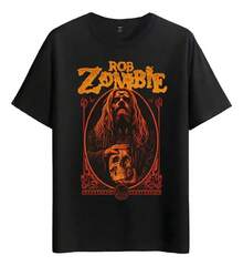 Muscle Freaks Rob Zombie Skull Gothic Rock Style T-Shirt - White - View 6
