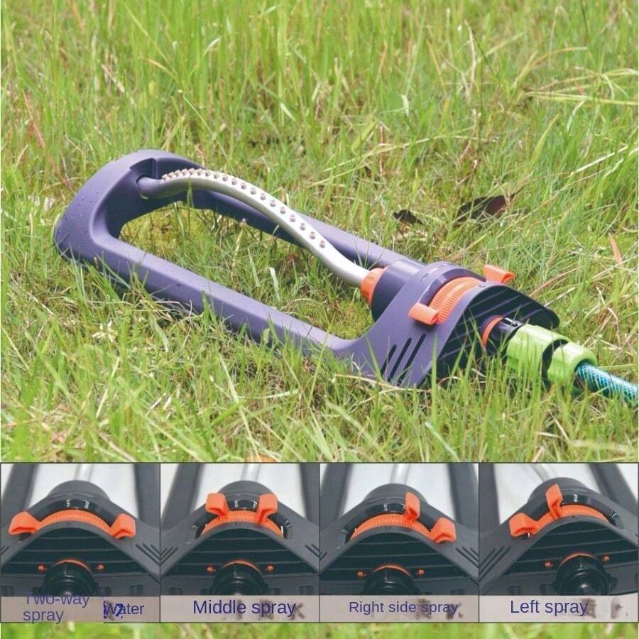 1 Piece Automatic Swing Sprinkler, Garden Lawn Watering Tool, Garden Irrigation Sprinkler Head - Dusty Blue - View 1