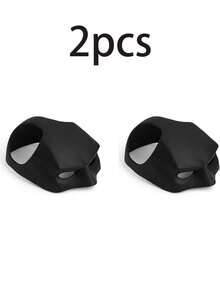 1pc Silicone Cat Bat Mask, Skin-Friendly Halloween Cat Costume, Lightweight & Flexible Pet Cosplay Accessory - Black - View 7