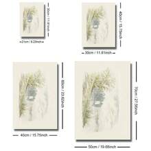 Bộ 1/2 tấm tranh in canvas phong cảnh đồng quê vintage mộc mạc có khung/không khung, hình cây cầu hồ trang trại phong cách Cottagecore, tranh treo tường trang trí hành lang lối vào, phòng khách, phòng ngủ, decor nhà hiện đại - A - Xem 8