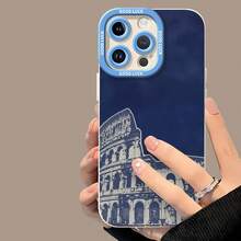 Funda para teléfono con diseño de Coliseo romano, compatible con fundas para teléfonos , Apple, VIVO, OPPO, , Transsion, ,  y Honor. Hecha de material TPU, tiene protección contra golpes y caídas. Ideal para regalar. - Blanco - Ver 4