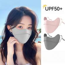 1/3pcs Women's Sun Protection Face Mask, Sunshade Eye Protection, Breathable, Summer Ice Silk Sun Protection Mask, 3D Support, Face Mask - One Size - View 2