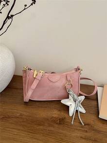 Fashionable Korean Style Casual Women's Handbag, New Minimalist Chic Versatile Shoulder & Crossbody Bag - Pink - View 9