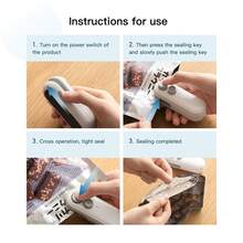 2 Pack Mini Rechargeable 2-In-1 Bag Sealer With Cutter, Plastic Bag Heat Sealer To Keep Food Fresh, USB Charging Sealing Machine For Food Storage Summer Travel, Fitness, School Supplies, Camping, Holidays, Vacation Accessories - View 9