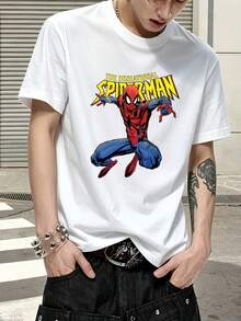 Marvel Marvel Comics The Spectacular Spider-Man camiseta gráfica 100% algodón ropa de hombre camisetas de hombre ropa de vacaciones para hombre serie Marvel regalos para hombre ropa urbana - Blanco - Ver 4