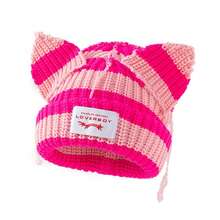 1pc Women's Fashion Faux Fur Ear Knit Hat, Suitable For Autumn/Winter Daily Wear - B - View 11