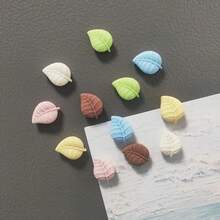10pcs Colorful Leaf Fridge Magnets, Cute Decorative Magnetic Stickers, Fridge Magnets Suitable For Office Whiteboard, Locker, Dishwasher, Kitchen Decor, Home Decor, Holiday Gift, Birthday Gift - Multicolor - View 3