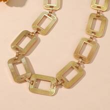Geometric Metal Waist Body Chain, Elegant European And American Fashion Waist Accessory, Cinching Waist Chain Accessory For Summer Beach, Party - Multicolor - View 5