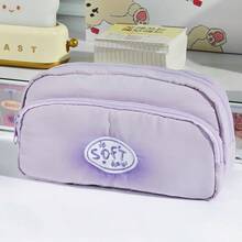 Unique Soufflé Pencil Case, Large Capacity, Student Pencil And Brush Storage Bag, Multi-Functional Zipper Storage Bag - Suitable For School, Office And Travel - Suitable For Students, Professionals, Men And Women Stationery Storage Box - Multicolor - View 13
