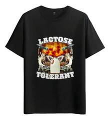 Tshirt Muscle Freaks Lactosa Intolerancia Estilo - Negro - Ver 1