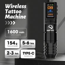 DQFART Wireless Tattoo Gun Set With 1600mAh Battery, Digital Display, Adjustable Modes, Professional Tattoo Machine, Includes Tattoo Needles, Tattoo Ink And Complete Tattoo Pen Set, Suitable For Beginners And Artists - Multicolor - View 7
