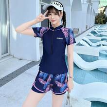 Women Lightweight Cardigans - 3503 Two-piece - Navy Blue (Quick-drying Fabric) - View 7