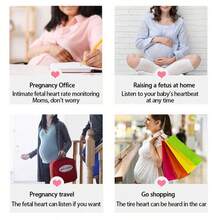 Home Wireless Fetal Heart Detector | Portable Pregnancy Heartbeat Monitor With Conductive Gel | Accurate Heart Rate Tester For Mid & Late Pregnancy - HỒNG - Xem 5