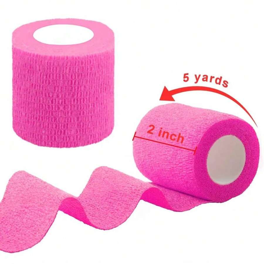 3/4/6/8/12/24入 5cm*4.5m 自黏式繃帶 透氣運動彈性自黏膠帶 - 彩色 - 查看 1