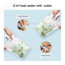 2 Pack Mini Rechargeable 2-In-1 Bag Sealer With Cutter, Plastic Bag Heat Sealer To Keep Food Fresh, USB Charging Sealing Machine For Food Storage Summer Travel, Fitness, School Supplies, Camping, Holidays, Vacation Accessories - View 5