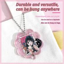 Lucky Four-Leaf Clover 1-Inch Photo Frame Keychain, Idol Photo Card Holder Set, Elevator Card Holder, High Definition, Scratch-Resistant - A - View 3