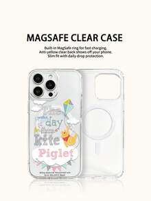 Miniso Disney聯名小熊維尼系列手機殼，輕巧防滑防摔，適合夏季卡通動漫風格，適用iPhone17 17Air 17pro 17promax 11 12 13 15 16pro 16promax 14Plus 15Plus 16Plus 15pro 16promax XR，附盒裝，適合送給親友的節日禮物 - 無色 - 查看 2