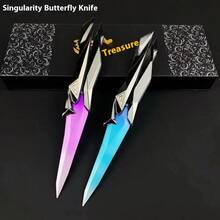 1件 Valorant Singularity 2.0 模型，輻射星空蝴蝶投擲刀 Valorant Singularity 塑料模型裝飾/可折疊設計，細節豐富/練習模具/可折疊，送給他人的最佳禮物 - 彩色 - 查看 7