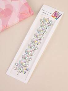 1pc DIY Resin Colorful Face Rhinestone Stickers, Super Shiny Head & Hair Decor, Forehead Hair Accessory For Music Festival, INS Style - Multicolor - View 4