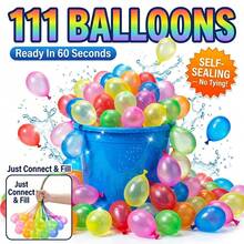 Summer Water Play Balloon Set, Self Sealing Water Bomb Balloons In Tropical Colors, Thickened Latex Design For Outdoor Gathering And Pool Fun - Nhiều màu - Xem 1