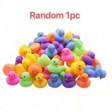 UINLE Baby Colorful Little Duck Water Toy With Built-In Whistle, Squeaky Sound, Suitable For Bathtub Play, Baby Grip And Play, Birthday Party Gift And Pool Game Prop - Multicolor - View 16