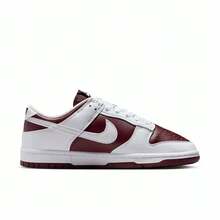 Nike Women's DUNK Retro Sneakers, Casual Shoes - Burgundy/White - View 5