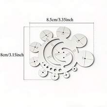 11合1半徑規 - 多功能圓形模板尺，用於精確中心弧度測量，8-24mm，適用於木工、皮革加工、模型製作、珠寶設計和紋身 - A - 查看 5