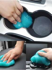 rayhong 1pc Soft Rubber Cleaning Ball, Car Air Vent Dust Removal Ball, Reusable Multi-Function, Home Keyboard Gap Dusting Ball, Cleaning Ball, Home Cleaning Supplies, Glass Door Window Gap Cleaning Bag (Random Color) - Cleaning Soft Gel - View 5