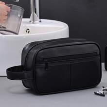 Una bolsa de aseo para hombres de alta calidad, estilo minimalista vintage, con gran capacidad de almacenamiento duradera, bolsa portátil para artículos de aseo y maquillaje para viajes, negocios, gimnasio, con diseño de múltiples compartimentos, adecuada como regalo para hombres - Multicolor - Ver 5