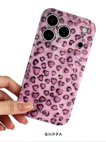 GIIPPA 1 Pieza Funda de teléfono con diseño hiperrealista de corazón de leopardo rosa, compatible con iPhone 17 Pro Max, 16 Pro Max, 15 Pro Max, 14 Pro Max, funda de teléfono coreana de alta gama e interesante, también se ajusta a 11/12/13/14/15/16 Pro Max Plus, diseño elegante adecuado tanto para hombres como para mujeres, regalo ideal para la novia en Navidad, San Valentín, Pascua, temporada de bodas y cumpleaños - Multicolor - Ver 4